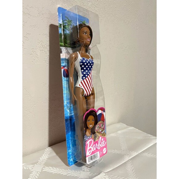 Mattel Barbie Doll USA Flag Swimsuit - Picture 6 of 7